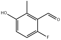 Benzaldehyde, 6-fluoro-3-hydroxy-2-methyl- Structure