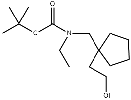 7-Azaspiro[4.5]decane-7-carboxylic acid, 10-(hydroxymethyl)-, 1,1-dimethylethyl ester Struktur