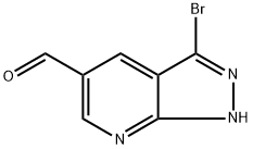 1H-Pyrazolo[3,4-b]pyridine-5-carboxaldehyde, 3-bromo- Struktur