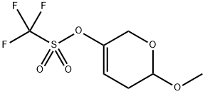 Methanesulfonic acid, 1,1,1-trifluoro-, 5,6-dihydro-6-methoxy-2H-pyran-3-yl ester Struktur