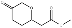 2H-Pyran-2-acetic acid, tetrahydro-5-oxo-, methyl ester Struktur