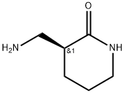 2-Piperidinone, 3-(aminomethyl)-, (3S)- Structure