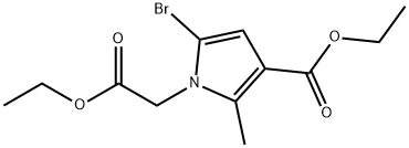 Ethyl 5-bromo-3-(ethoxycarbonyl)-2-methyl-1H-pyrrole-1-acetate|5-溴-3-(乙氧羰基)-2-甲基-1H-吡咯-1-乙酸乙酯
