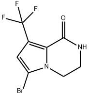 6-Bromo-3,4-dihydro-8-(trifluoromethyl)pyrrolo[1,2-a]pyrazin-1(2H)-one Structure