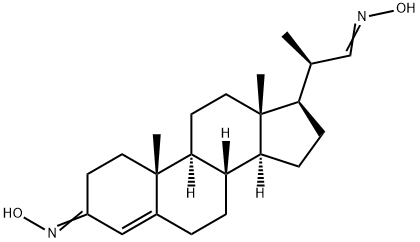 (NZ)-N-[(2S)-2-[(3Z,8S,9S,10R,13R,14S,17R)-3-hydroxyimino-10,13-dimeth yl-1,2,6,7,8,9,11,12,14,15,16,17-dodecahydrocyclopenta[a]phenanthren-1 7-yl]propylidene]hydroxylamine Structure