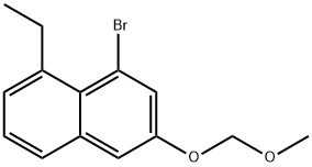 Naphthalene, 1-bromo-8-ethyl-3-(methoxymethoxy)- Struktur