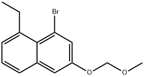 Naphthalene, 1-bromo-8-ethyl-3-(methoxymethoxy)- Structure