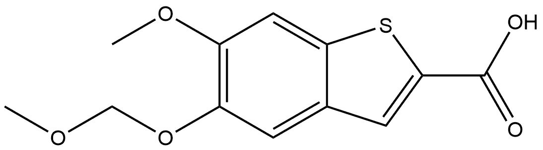 6-Methoxy-5-(methoxymethoxy)benzo[b]thiophene-2-carboxylic acid Struktur