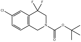 2(1H)-Isoquinolinecarboxylic acid, 6-chloro-4,4-difluoro-3,4-dihydro-, 1,1-dimethylethyl ester Struktur