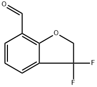 7-Benzofurancarboxaldehyde, 3,3-difluoro-2,3-dihydro- Struktur