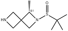 2,6-Diazaspiro[3.3]heptane, 2-[(R)-(1,1-dimethylethyl)sulfinyl]-1-methyl-, (1S)- Struktur