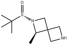 2,6-Diazaspiro[3.3]heptane, 2-[(S)-(1,1-dimethylethyl)sulfinyl]-1-methyl-, (1R)- Struktur