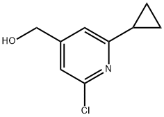 (2-氯-6-环丙基吡啶-4-基)甲醇, 2847878-16-2, 结构式