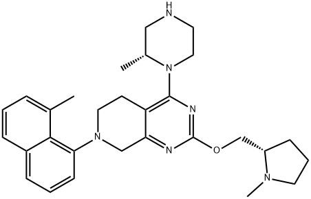 5,6,7,8-Tetrahydro-7-(8-methyl-1-naphthalenyl)-4-[(2R)-2-methyl-1-piperazinyl]-2-[[(2S)-1-methyl-2-pyrrolidinyl]methoxy]pyrido[3,4-d]pyrimidine|TH-Z816中间体