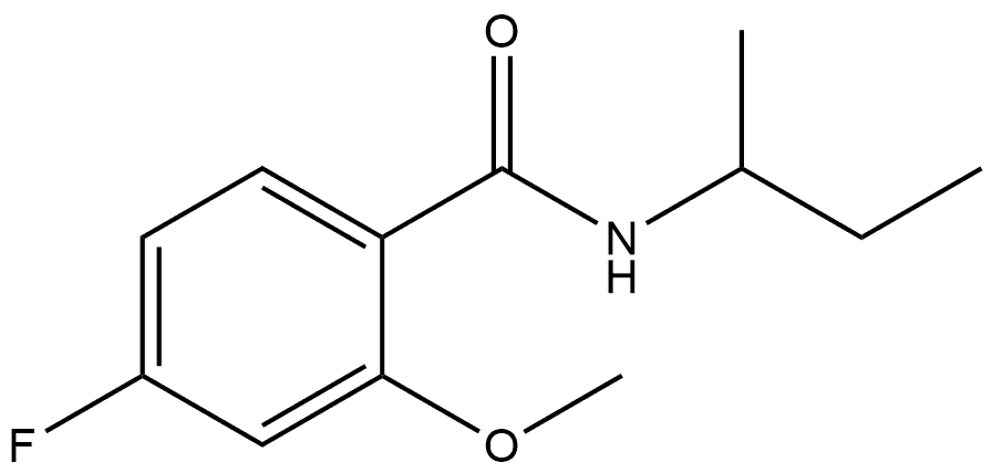 4-Fluoro-2-methoxy-N-(1-methylpropyl)benzamide,2848443-19-4,结构式