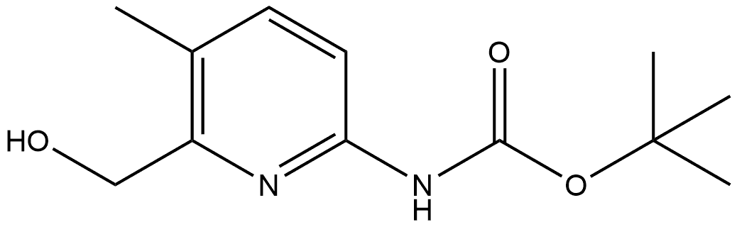 Carbamic acid, N-[6-(hydroxymethyl)-5-methyl-2-pyridinyl]-, 1,1-dimethylethyl ester Structure