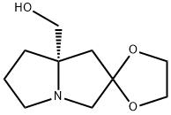 Spiro[1,3-dioxolane-2,2'(3'H)-[1H]pyrrolizine]-7'a(5'H)-methanol, dihydro-, (7'aS)- Struktur