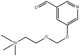 3-Pyridinecarboxaldehyde, 5-[[2-(trimethylsilyl)ethoxy]methoxy]- Struktur