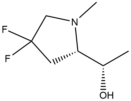 2-Pyrrolidinemethanol, 4,4-difluoro-α,1-dimethyl-, (αS,2S)- Struktur