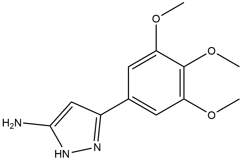 3-(3,4,5-Trimethoxyphenyl)-1H-pyrazol-5-amine 结构式