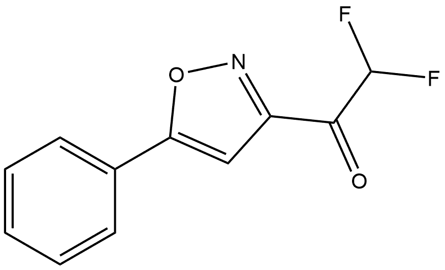 2,2-Difluoro-1-(5-phenyl-3-isoxazolyl)ethanone 化学構造式