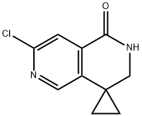 Spiro[cyclopropane-1,4'(1'H)-[2,6]naphthyridin]-1'-one, 7'-chloro-2',3'-dihydro- Structure