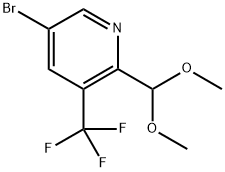 Pyridine, 5-bromo-2-(dimethoxymethyl)-3-(trifluoromethyl)- Structure