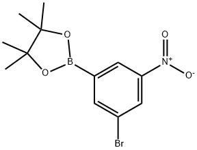 1,3,2-Dioxaborolane, 2-(3-bromo-5-nitrophenyl)-4,4,5,5-tetramethyl- Struktur