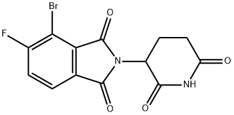 4-bromo-2-(2,6-dioxopiperidin-3-yl)-5-fluoroisoindoline-1,3-dione Structure