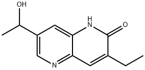 1,5-Naphthyridin-2(1H)-one, 3-ethyl-7-(1-hydroxyethyl)- 化学構造式