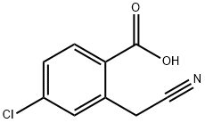 Benzoic acid, 4-chloro-2-(cyanomethyl)- Structure