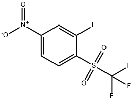 Benzene, 2-fluoro-4-nitro-1-[(trifluoromethyl)sulfonyl]- Structure