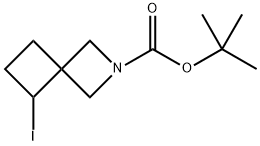 2-Azaspiro[3.3]heptane-2-carboxylic acid, 5-iodo-, 1,1-dimethylethyl ester Struktur