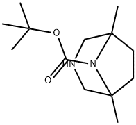 1,1-Dimethylethyl 1,5-dimethyl-3,8-diazabicyclo[3.2.1]octane-8-carboxylate Struktur