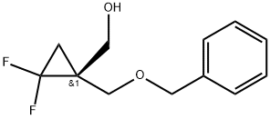 Cyclopropanemethanol, 2,2-difluoro-1-[(phenylmethoxy)methyl]-, (1S)- Struktur