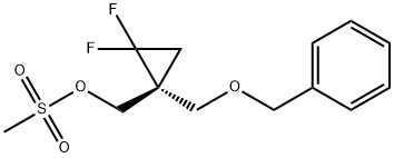Cyclopropanemethanol, 2,2-difluoro-1-[(phenylmethoxy)methyl]-, 1-methanesulfonate, (1S)- Struktur