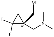 Cyclopropanemethanol, 1-[(dimethylamino)methyl]-2,2-difluoro-, (1R)- Struktur