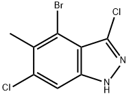 1H-Indazole, 4-bromo-3,6-dichloro-5-methyl- Struktur