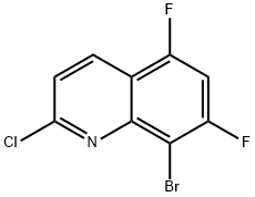Quinoline, 8-bromo-2-chloro-5,7-difluoro- Struktur