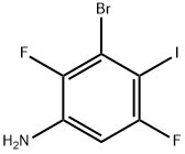 Benzenamine, 3-bromo-2,5-difluoro-4-iodo- Structure