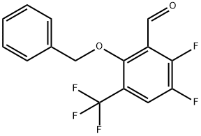 2-苄氧基-5,6-二氟-3-三氟甲基苯甲醛, 2852767-13-4, 结构式