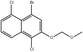 4-溴-1,5-二氯-2-甲氧基甲氧基萘 结构式