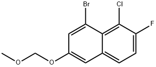 Naphthalene, 8-bromo-1-chloro-2-fluoro-6-(methoxymethoxy)- 化学構造式
