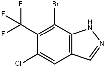 1H-Indazole, 7-bromo-5-chloro-6-(trifluoromethyl)- Struktur