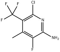 2-Pyridinamine, 6-chloro-3-fluoro-4-methyl-5-(trifluoromethyl)- Struktur