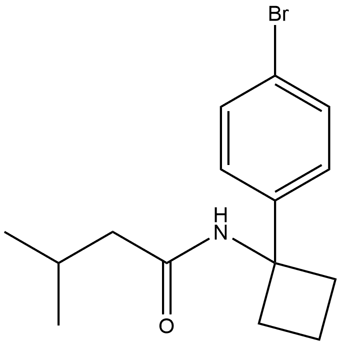 N-1-(4-Bromophenyl)cyclobutyl-3-methylbutanamide Struktur