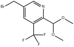 Pyridine, 5-(bromomethyl)-2-(dimethoxymethyl)-3-(trifluoromethyl)- Structure