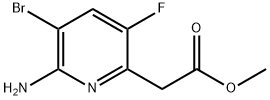 2-Pyridineacetic acid, 6-amino-5-bromo-3-fluoro-, methyl ester Struktur