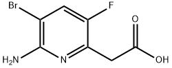 2-(6-氨基-5-溴-3-氟吡啶-2-基)乙酸 结构式