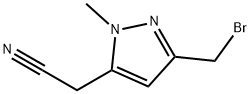 1H-Pyrazole-5-acetonitrile, 3-(bromomethyl)-1-methyl- Structure